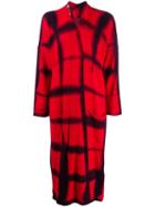 Masnada Knitted Tie-dye Cardi-coat - Red