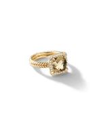 David Yurman 18kt Yellow Gold Châtelaine Citrine And Diamond Ring -