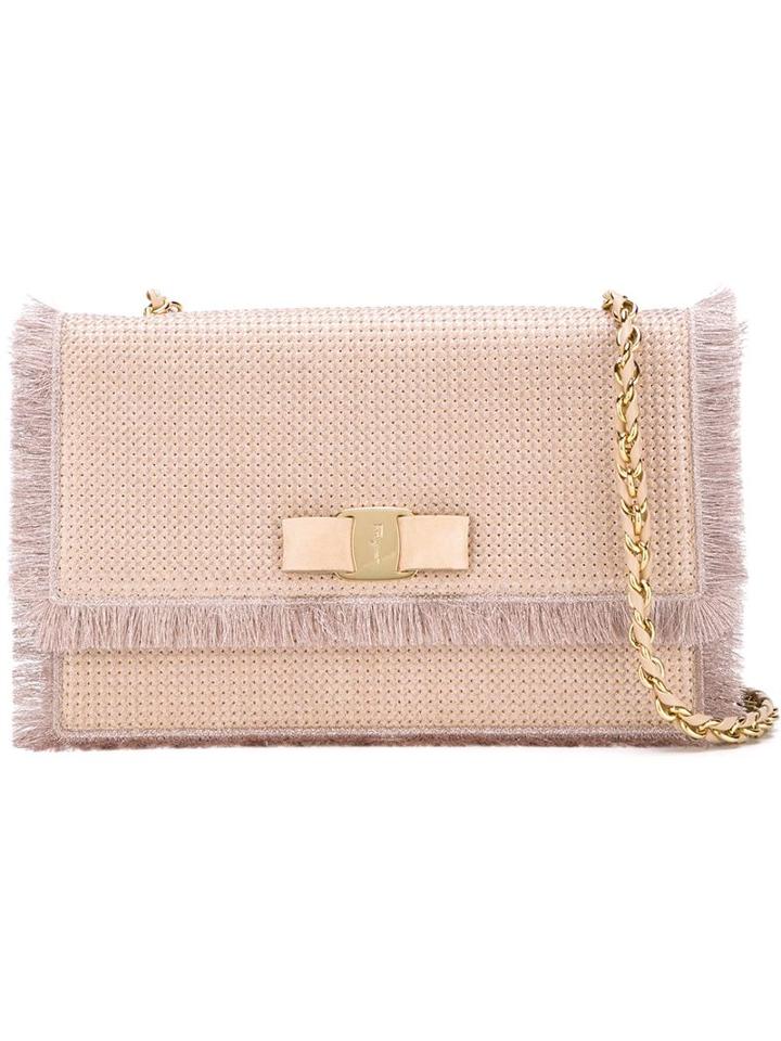 Salvatore Ferragamo 'vara' Fringed Shoulder Bag