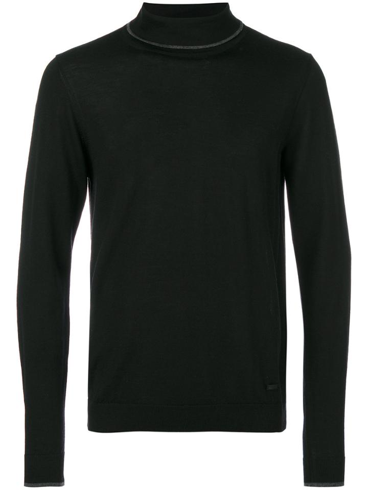 Armani Collezioni Roll Neck Sweater - Black