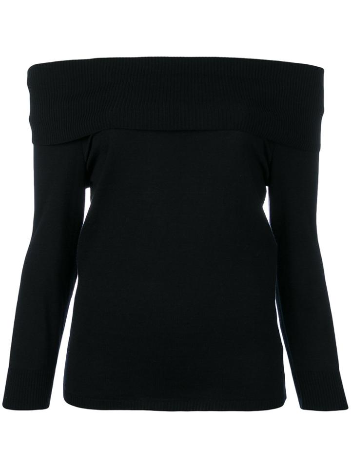 Charlott Off Shoulder Knit Top - Blue