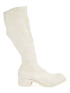 Guidi Knee Length Boots - White