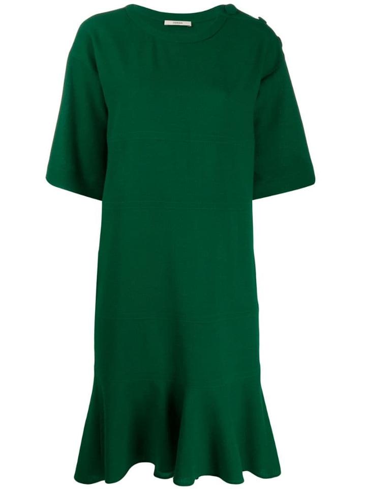 Odeeh Pleated Shift Dress - Green