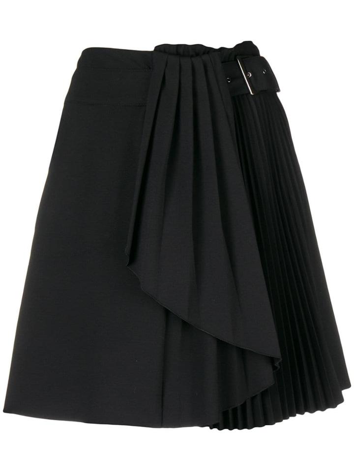 Alberta Ferretti Pleated Detail Skirt - Black