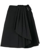 Alberta Ferretti Pleated Detail Skirt - Black