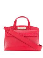 Mcm Repeat Logo Tote Bag - Red