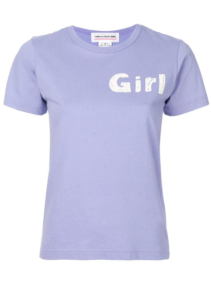 Comme Des Garçons Girl Logo T-shirt - Pink & Purple