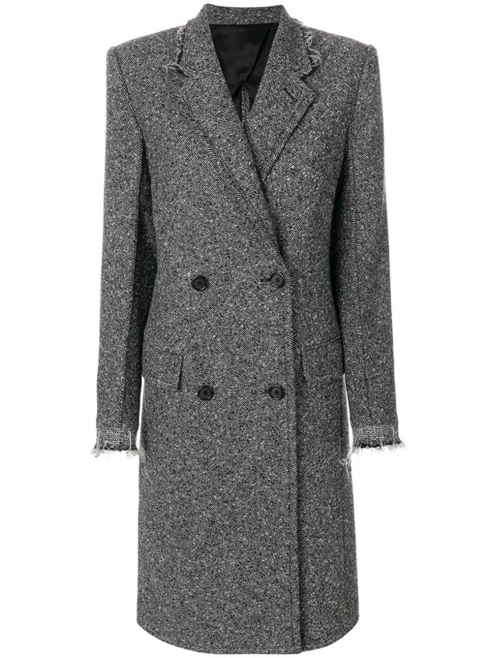 Helmut Lang Straight-fit Button Up Coat - Grey