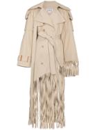 Loewe Cotton Fringe Trench Coat - Neutrals