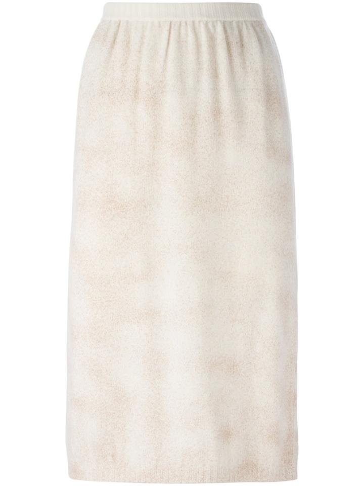 Krizia Vintage Knitted Skirt - Nude & Neutrals