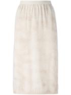 Krizia Vintage Knitted Skirt - Nude & Neutrals