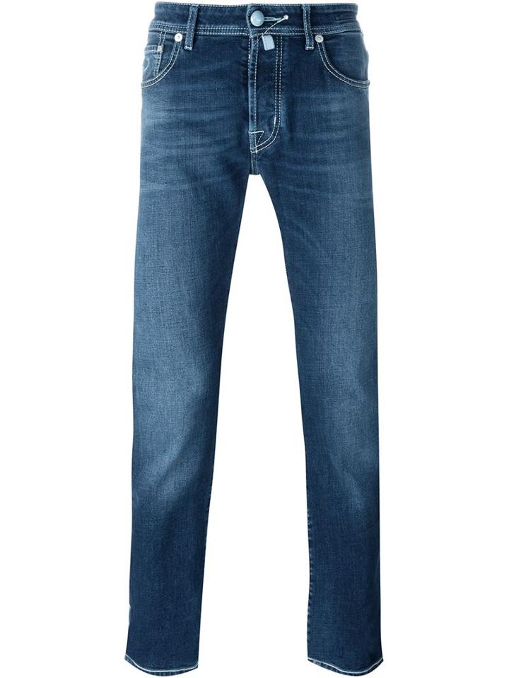 Jacob Cohen Slim Fit Jeans, Men's, Size: 38, Blue, Cotton/spandex/elastane