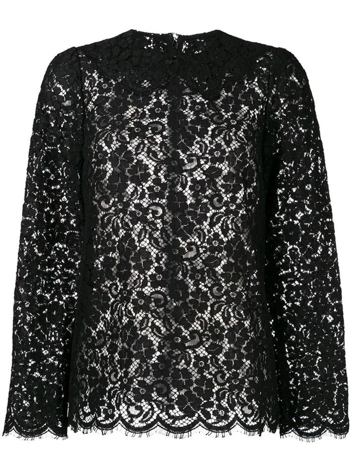 Dolce & Gabbana Floral Pattern Blouse - Black