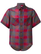 Facetasm - Checked Shortsleeved Shirt - Men - Cotton/nylon/wool - 5, Red, Cotton/nylon/wool