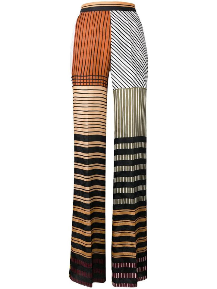 Etro Striped Wide Leg Trousers - Orange