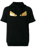 Fendi Bag Bugs Short Sleeve Hoodie - Black