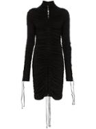 Unravel Project Lace-up Mini Dress - Black