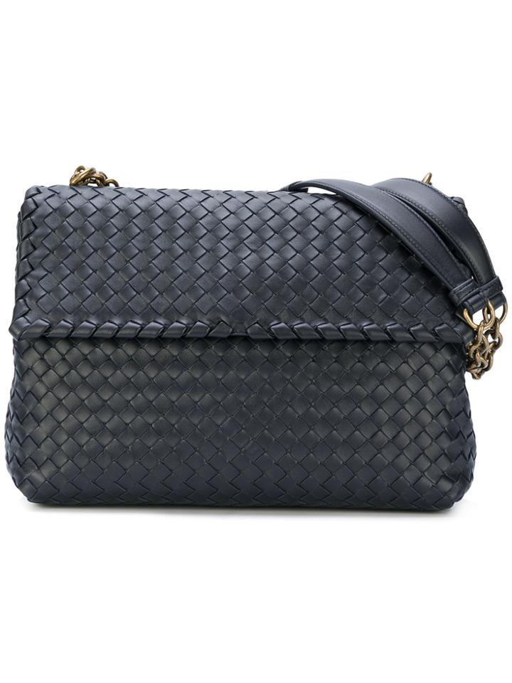 Bottega Veneta Olympica Intrecciato Crossbody Bag - Black