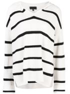 Nili Lotan Striped Cashmere Knit Sweater - White
