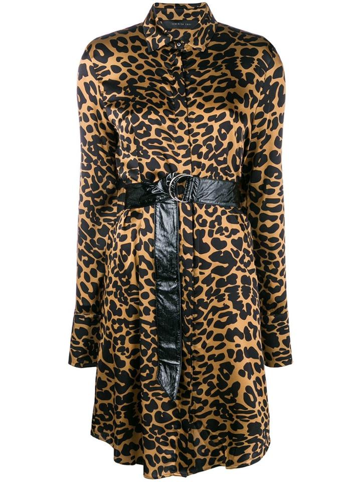 Federica Tosi Leopard Shirt Dress - Brown