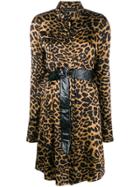 Federica Tosi Leopard Shirt Dress - Brown