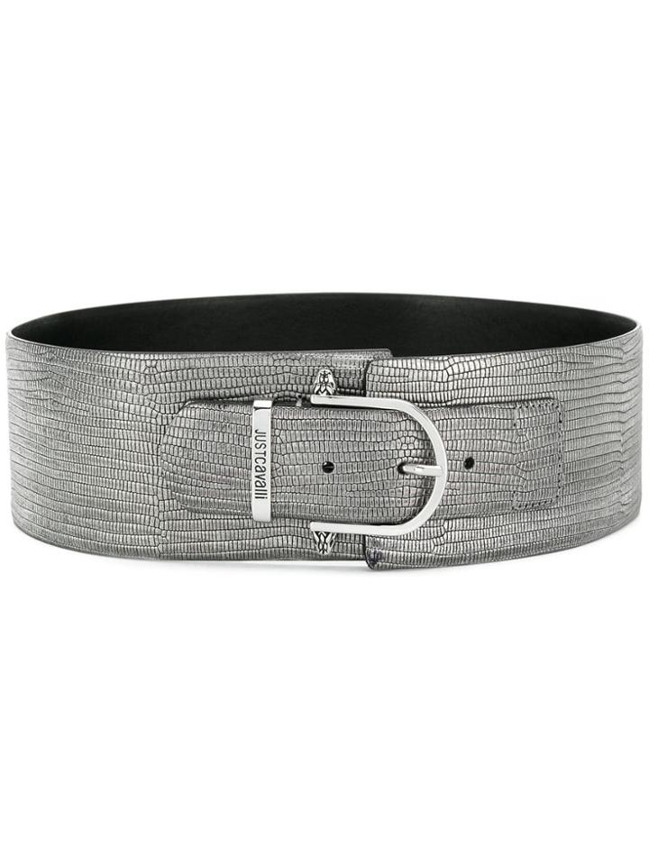 Just Cavalli Textured Wide Belt - Grey