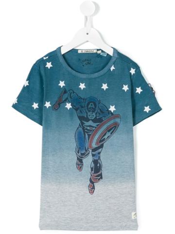 Courage And Kind Kids - Captain America T-shirt - Kids - Cotton/polyester - 10 Yrs, Blue