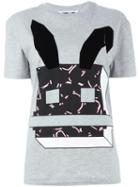 Mcq Alexander Mcqueen Electro Bunny Print T-shirt, Women's, Size: M, Grey, Cotton