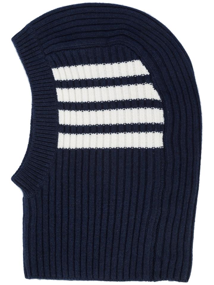 Thom Browne Ribbed Cashmere Balaclava - Blue