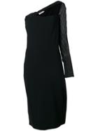 Romeo Gigli Vintage Sheer Single Sleeve Dress - Black