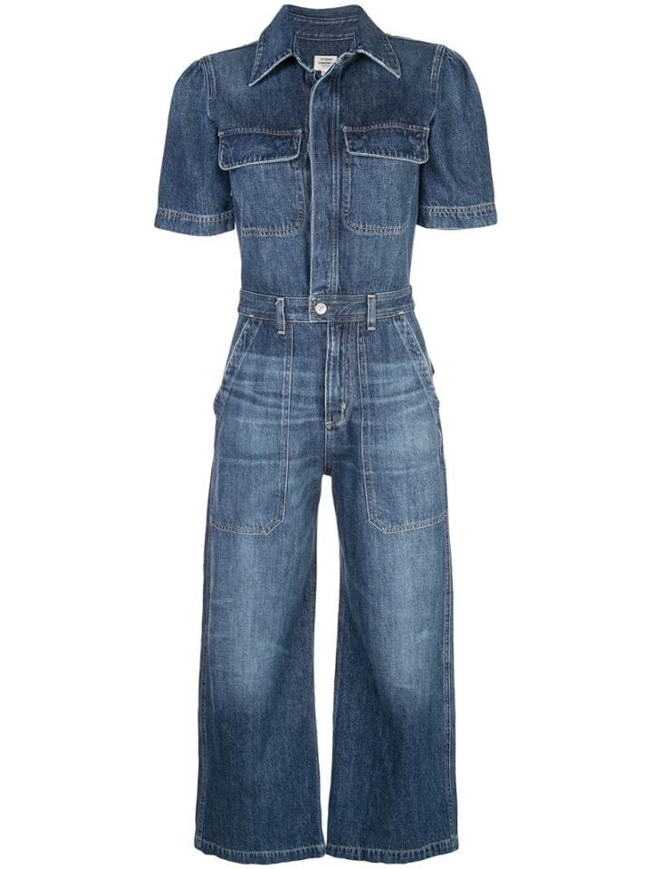 Citizens Of Humanity Flared Denim Jumpsuit - Blue