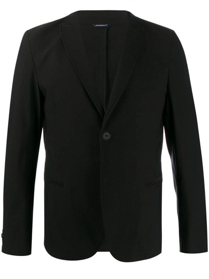 Daniele Alessandrini Fitted Blazer Jacket - Black