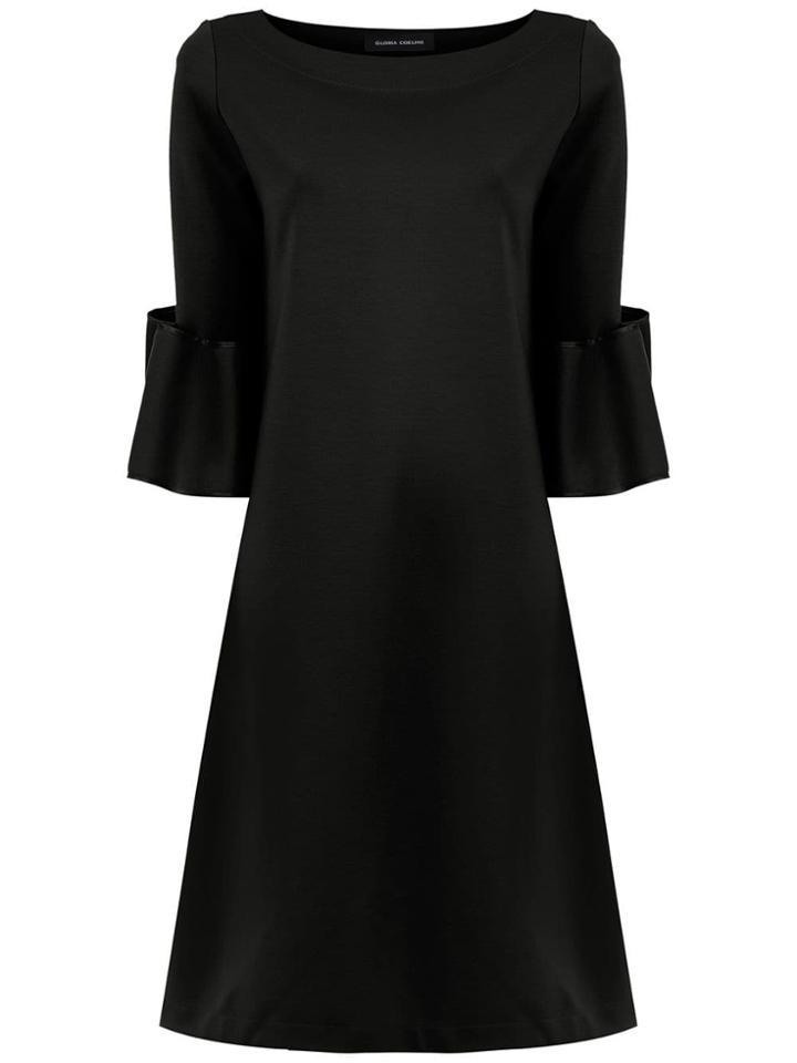 Gloria Coelho Ruffled Sleeves Dress - Black