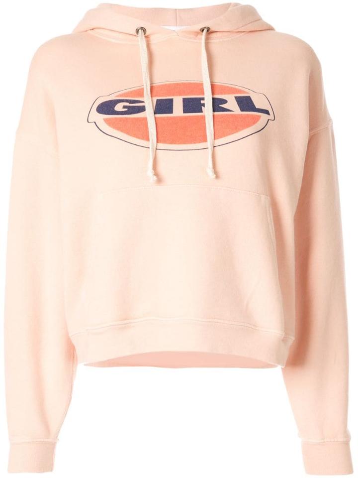 Re/done Printed Logo Hoodie - Pink