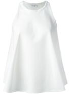Vionnet Flared Tank Top, Women's, Size: 44, White, Silk/cotton/viscose