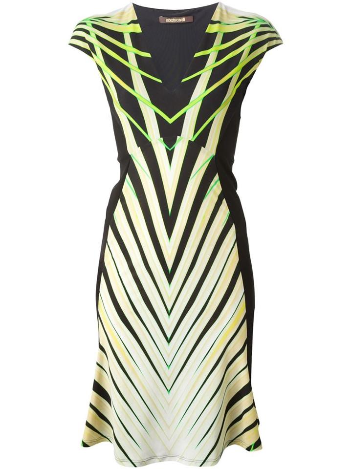 Roberto Cavalli Geometric Print Dress