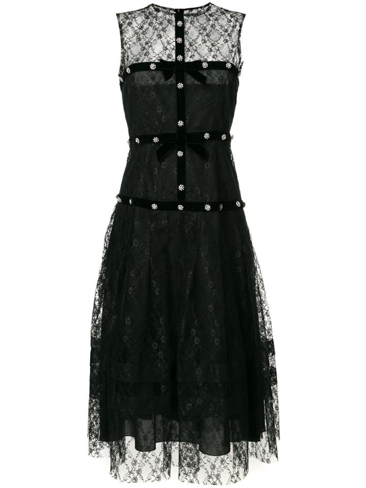 Philosophy Di Lorenzo Serafini Bow Detail Lace Dress - Black
