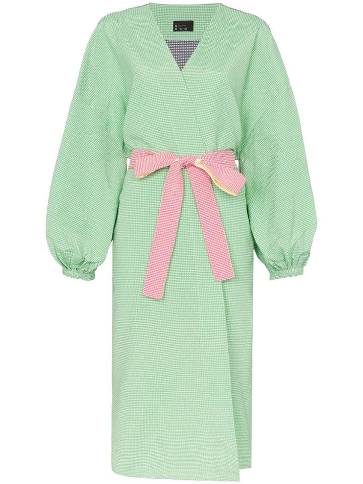 N Duo Its Robe O'clock Belted Kimono Jacket - Green
