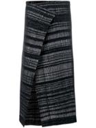 Olympiah Side Slits Midi Skirt - Black