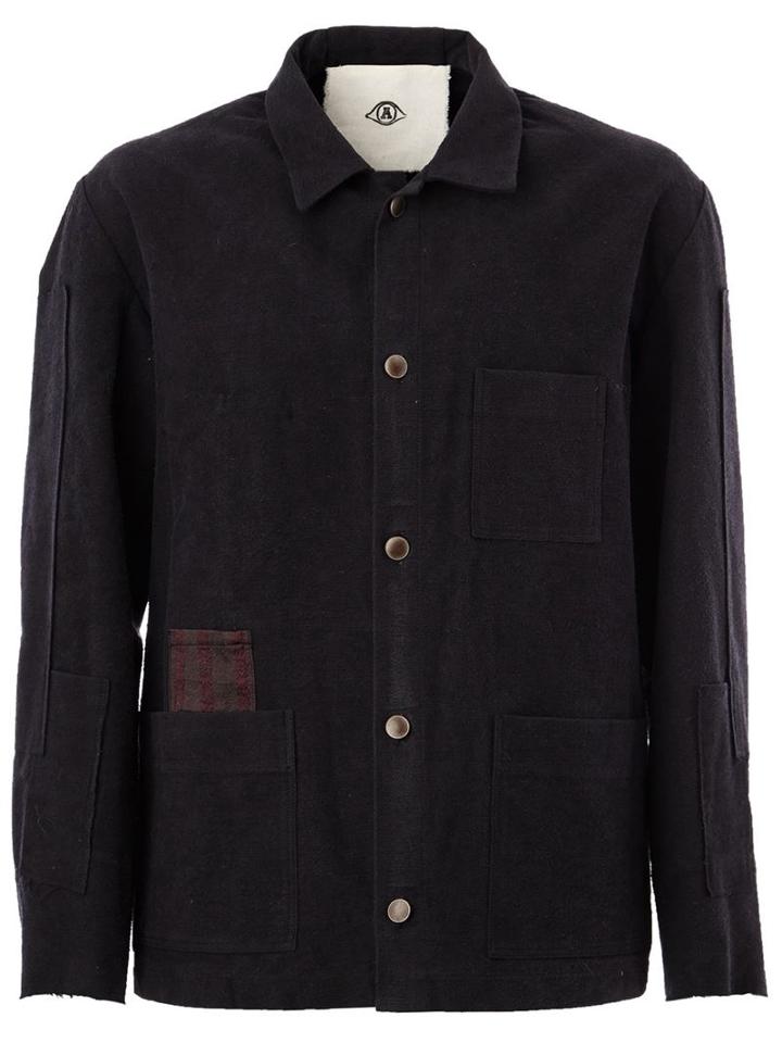 Aganovich Classic Shirt Jacket, Men's, Size: 50, Black, Cotton