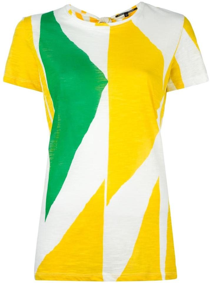 Proenza Schouler Geometric Print T-shirt, Women's, Size: Small, Yellow, Cotton