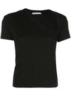 John Elliott Asymmetric Fitted T-shirt - Black