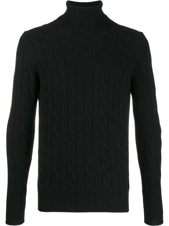 Lardini Knitted Roll Neck - Blue