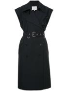 3.1 Phillip Lim Sleeveless Belted Trench Coat - Blue