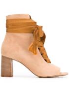 Chloé Harper Ankle Booties - Nude & Neutrals