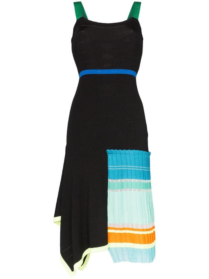 I-am-chen Strappy Pleated Mid-length Dress - Black