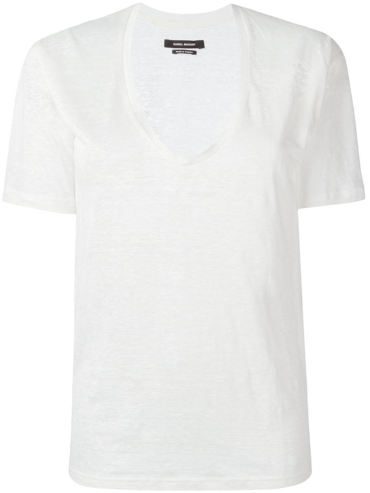Isabel Marant Maree T-shirt, Women's, Size: Large, White, Linen/flax