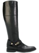 Ermanno Scervino Stirrup Knee High Boots - Black