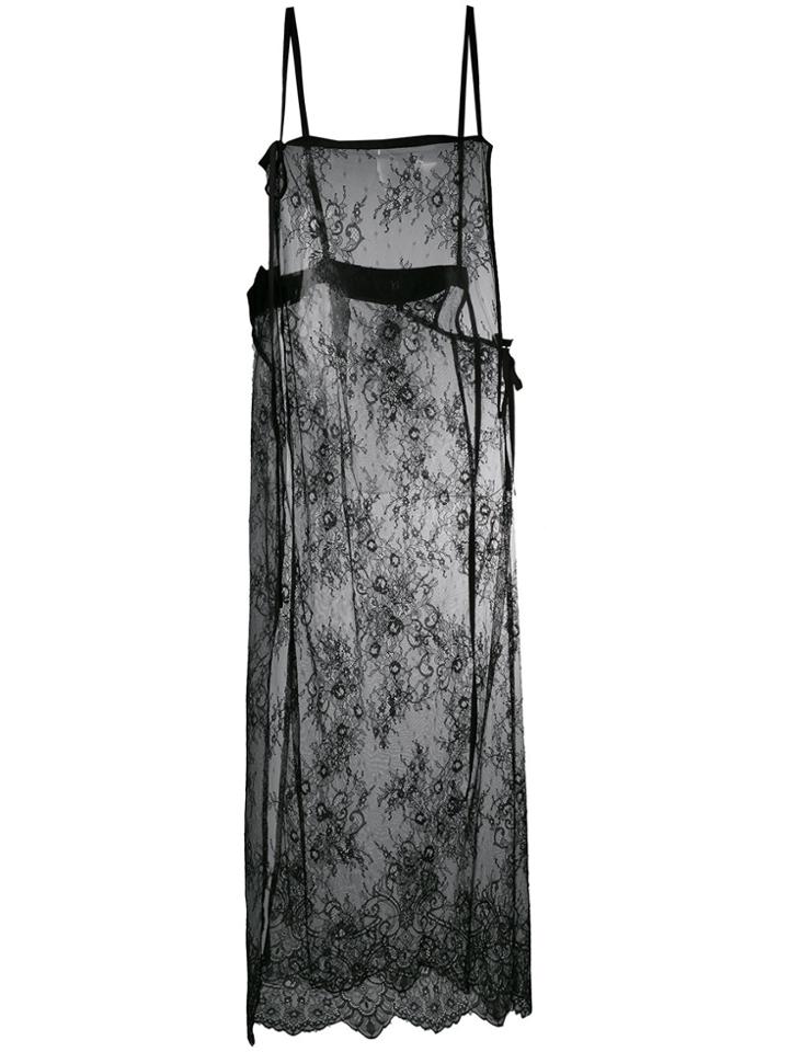 Y's Lace Coat Dress - Black