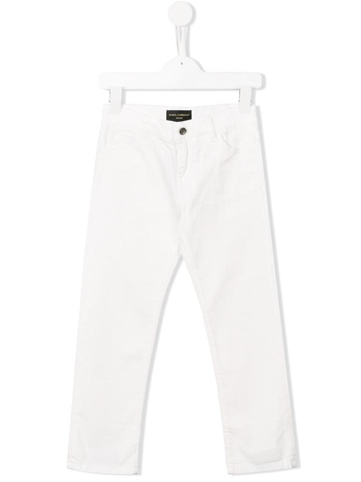Dolce & Gabbana Kids Straight-leg Jeans, Boy's, Size: 6 Yrs, White
